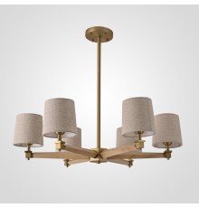 Люстра на штанге Jorgenson D85 Beige/Light wood ImperiumLoft