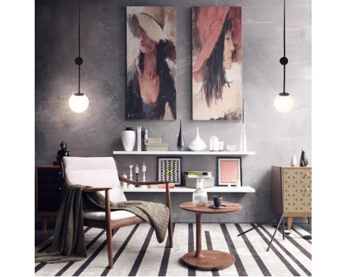 Настенный светильник LINES Ball 72 Black ImperiumLoft