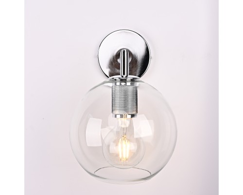Бра RH Utilitaire Globe Shade Single Sconce Silver