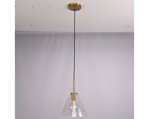 Подвесной светильник RH Utilitaire Funnel Pendant Brass ImperiumLoft