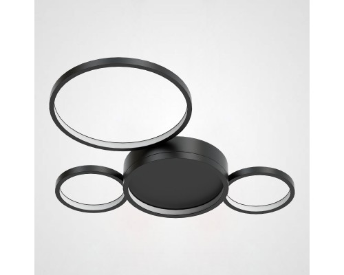 Потолочный светильник TWINE 4 rings Black ImperiumLoft
