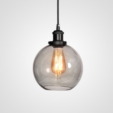 Подвесной светильник Loft Clear Glass Sphere Cloche Дымчатый ImperiumLoft