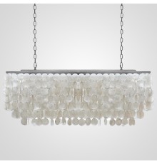 Подвесная люстра rectangle SHELL Chandelier 2 cascades ImperiumLoft