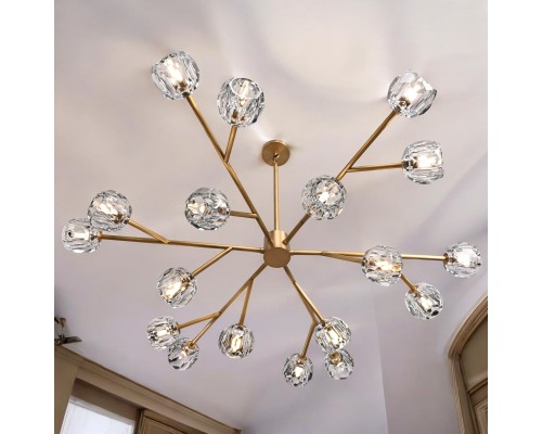 Люстра на штанге Boule De Cristal Round Chandelier 18