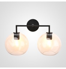 Бра RH Utilitaire Globe Shade Double Sconce Black ImperiumLoft