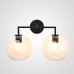 Бра RH Utilitaire Globe Shade Double Sconce Black