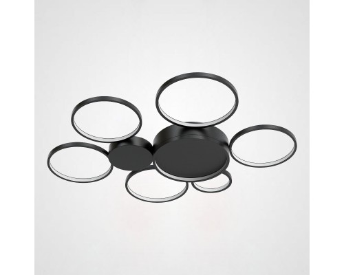 Потолочная люстра TWINE 7 rings Black