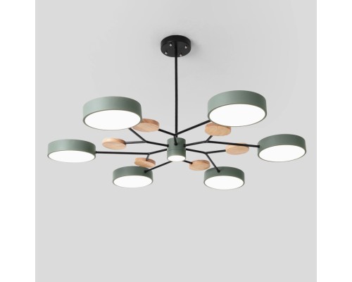 Люстра на штанге MEADE 7 lamps Green ImperiumLoft