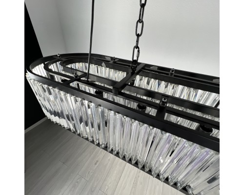 Подвесная люстра RH 1920s Odeon Clear Glass Black 180 ImperiumLoft