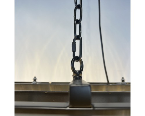 Подвесная люстра RH 1920s Odeon Clear Glass Black 180 ImperiumLoft