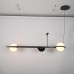 Реечный подвесной светильник PALMA Wall lamp 2 шара + 1 вазон горизонтальная ImperiumLoft