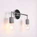 Бра RH Utilitaire Double Sconce Silver