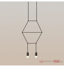 Подвесной светильник Via Wireflow polyhedral 2 Lineal Pendant Light ImperiumLoft