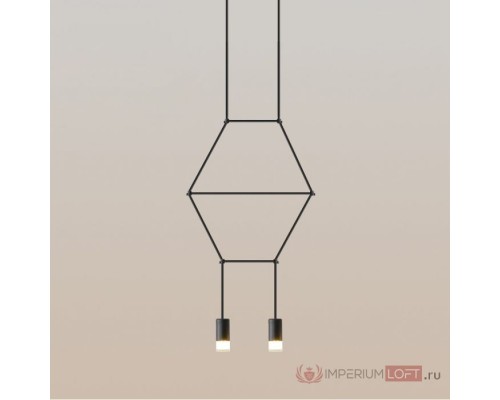 Подвесной светильник Via Wireflow polyhedral 2 Lineal Pendant Light ImperiumLoft