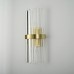 Бра Odeon Clear Glass Gold metal Wall Lamp ImperiumLoft