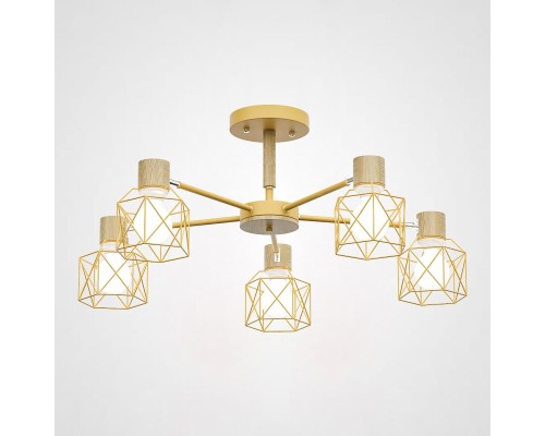 Потолочная люстра CORF B3 Yellow 5 lamps ImperiumLoft