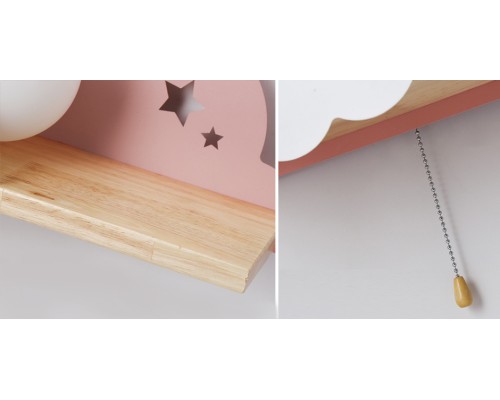 Бра с полкой Серое Облако Wall Lamp Gray Cloud ImperiumLoft