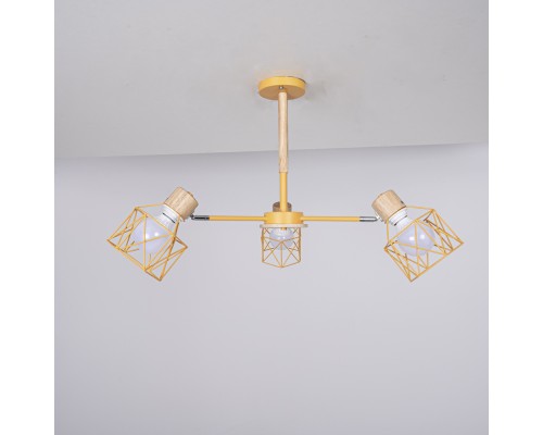Потолочная люстра CORF B3 Yellow 3 lamps ImperiumLoft