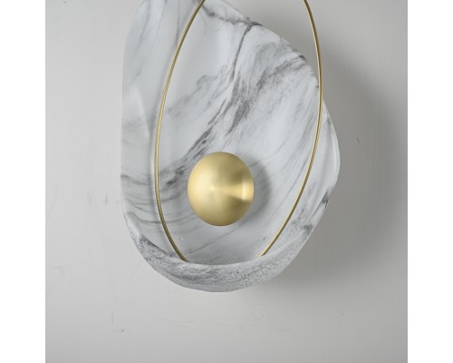 Настенный светильник CLAM Белый мрамор ImperiumLoft