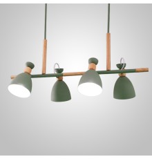 Подвесной реечный светильник TRIF WOOD LONG Green ImperiumLoft