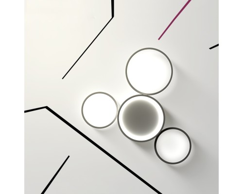 Потолочная люстра TWINE 7 rings Black