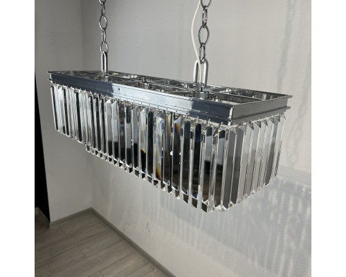 Подвесная люстра RH 1920S ODEON CLEAR GLASS FRINGE chrome