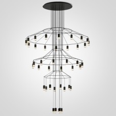 Подвесной светильник Vibia Wireflow Chandelier 0378 LED Suspension 42 lamp ImperiumLoft
