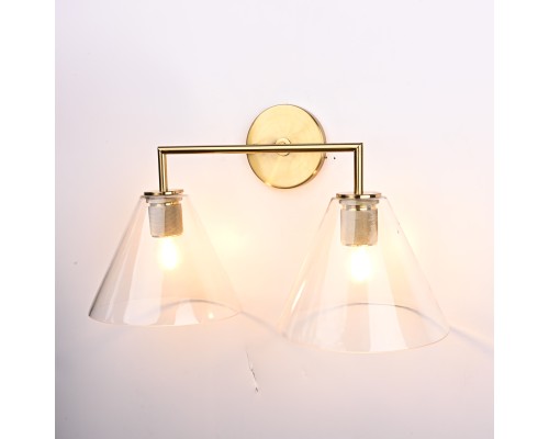 Бра RH Utilitaire Funnel Shade Double Sconce Brass
