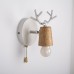 Бра с рожками DEER A SWITCH White/Light wood ImperiumLoft