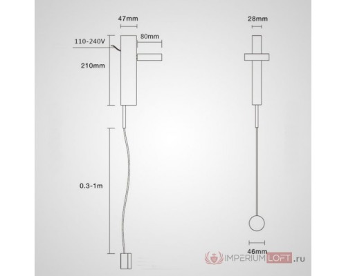 Настенный светильник DENZIL Gold