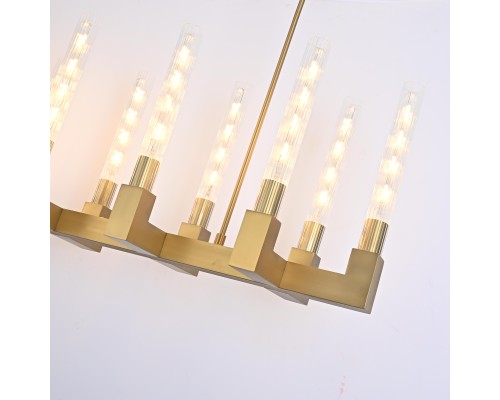 Люстра на штанге CANELLE Linear Chandelier 12 Modern Brass
