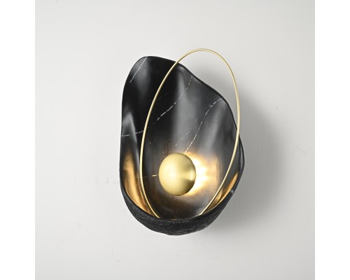 Настенный светильник CLAM Черный мрамор