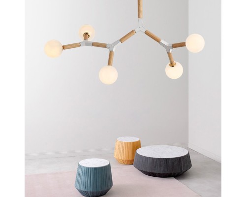 Люстра на штанге FORMULA 3 lamps ImperiumLoft