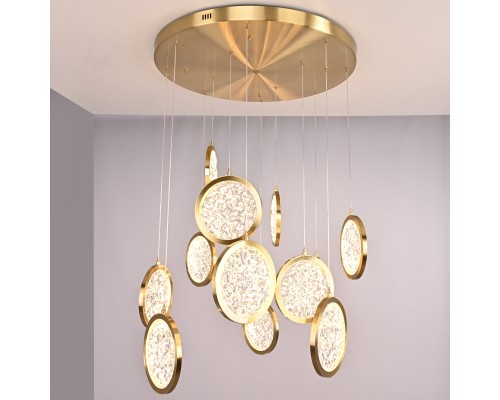 Дизайнерская подвесная люстра ЛУНА lighting collection D70 ImperiumLoft
