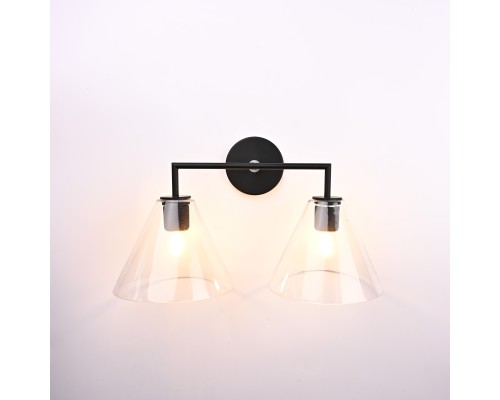 Бра RH Utilitaire Funnel Shade Double Sconce Black