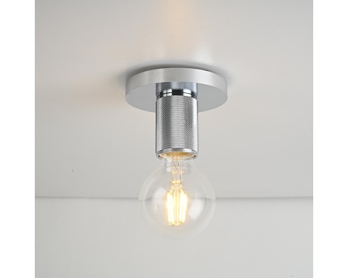 Потолочный светильник RH Utilitaire Socket Flushmount Silver ImperiumLoft