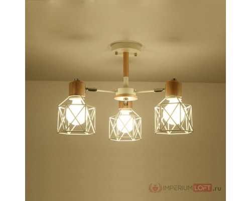 Потолочная люстра CORF B3 Black 8 lamps ImperiumLoft