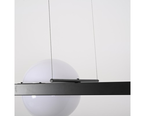 Реечный подвесной светильник PALMA Wall lamp 2 шара + 1 вазон горизонтальная ImperiumLoft