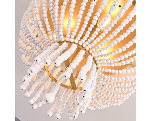 Потолочная люстра JACQUELINE CLEAR FLUSH-MOUNT brass