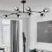 Люстра на штанге Адель Branching Bubble Chandelier L11 Black Amber ImperiumLoft
