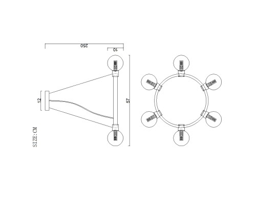 Подвесная люстра FLAMB D57 ImperiumLoft