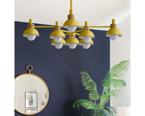 Люстра на штанге FANTA A 8 lights Yellow