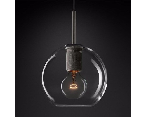 Подвесной светильник RH Utilitaire Globe Pendant Black ImperiumLoft