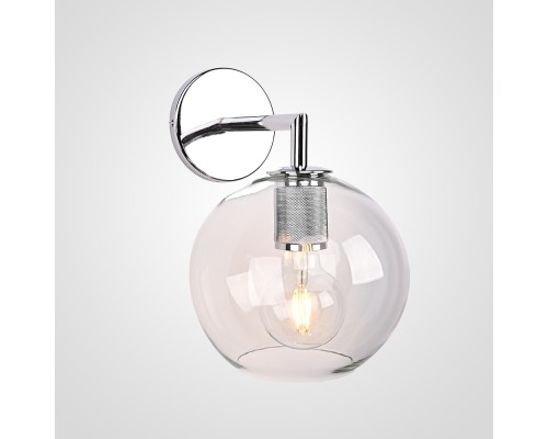 Бра RH Utilitaire Globe Shade Single Sconce Silver