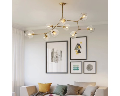 Люстра на штанге Адель Branching Bubble Chandelier L11 Black Amber ImperiumLoft