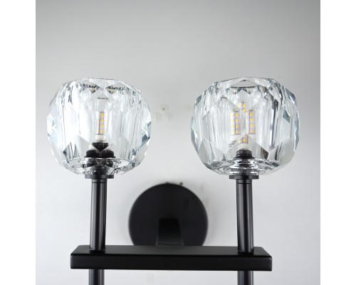 Бра Boule de Cristal Double Sconce Brass Черный