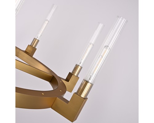 Люстра на штанге CANELLE Round Chandelier 8 Modern Brass