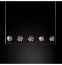 Люстра Boule De Cristal Linear Chandelier 5 Black ImperiumLoft
