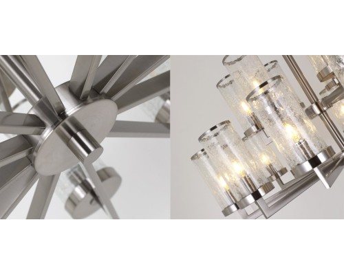 Подвесная люстра LIAISON TWO-TIER Chandelier 18 Silver ImperiumLoft