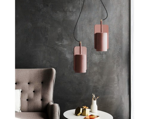 Подвесной бетонный светильник SKOVL B терракот